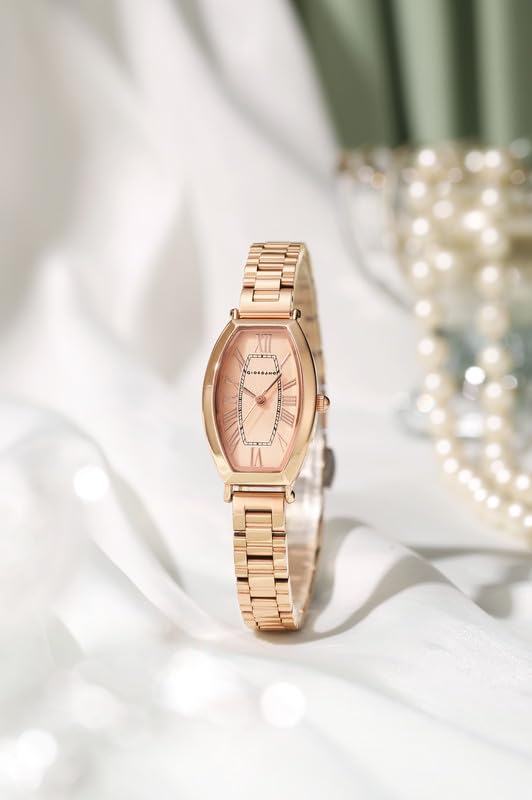 Image of Giordano Silver Oval Shape Dial Watch for Women - Elegant Roman Numerals, Stainless Steel Strap, Sleek Analog Design