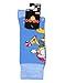 Bioworld Garfield Socks Men's Holiday Inspired Snowflake and Santa Hat Novelty Mid-Calf Adult Crew Socks 1 Pair