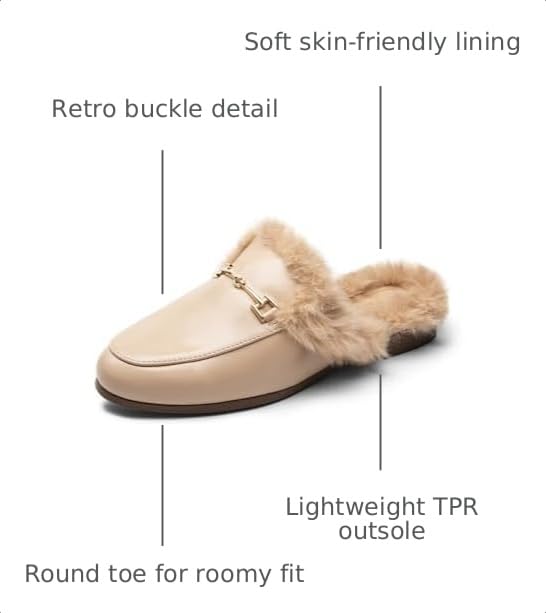 Image of DREAM PAIRS Mules for Women Flats Slip on Comfortable
