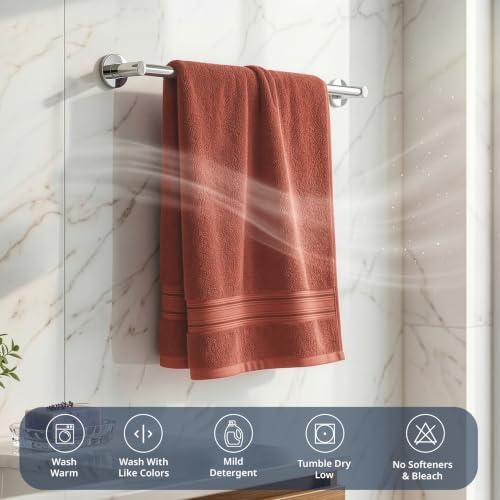 Image of LANE LINEN Luxury Bath Towels Set - 1 Piece, 100% Cotton Bathroom Towels, Zero Twist, Quick Dry Absorbent Bath Towel, Super Soft Gym Towel - Light Brown