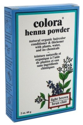 Colora Henna Powder Hair Color Light Brown 2 Ounce (59ml) (6 Pack)