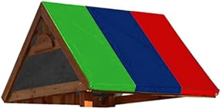 Shade Canopy for Playground Equipment, Protects Against Sun, Rain, Snow, and Debris (Green Blue Red)