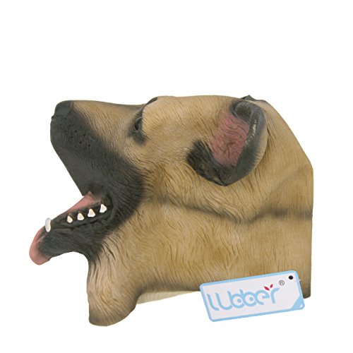 Lubber YLMJ-AJQ German Shepherd Dog Mask Halloween Costume Latex Head Mask Super Bowl Underdog Cosplay thumb #5