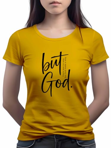 Image of XENOVAURBAN Women Cotton Printed Regular Fit T-Shirt | Stylish Round Neck Graphic Tshirt - WRN-BUTGOD1