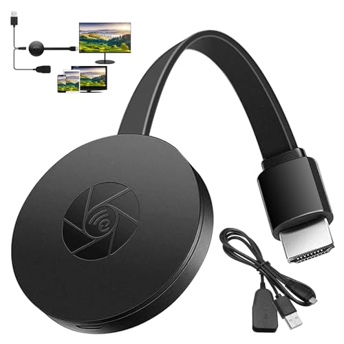 Chromecast Google, adaptador de pantalla HDMI inalámbrico, dispositivo de visualización WiFi, pantalla de transmisión HDMI, espejo de vídeo, conector de pantalla para iPhone/Android/Windows