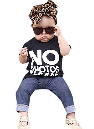 Traje - Atuendo - Camiseta - Camisa sin Foto, por Favor - Manga Corta - diversión - Pantalones - Leggings - Jeans - Babyhood - niña - Talla 70-0/6 Meses - Idea de Regalo de cumpleaños