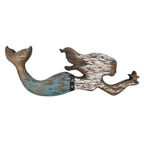 Décoration murale en bois de sirène nautique Linfevisi pour piscine et maison