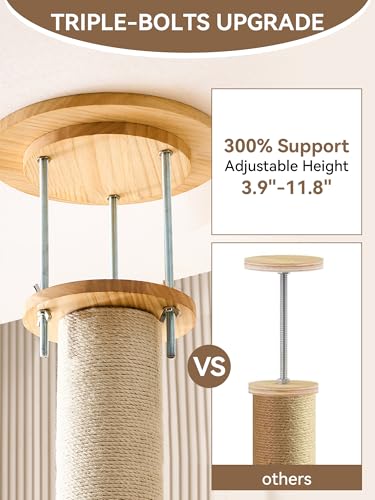 Torre Para Gatos De Piso A Techo Ajustable De 5 Niveles miniatura 6