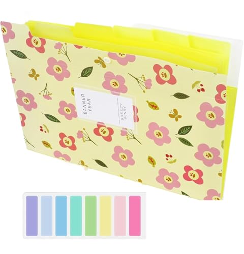 Image of Corslet File Folder for Documents A4 Size Paper Office Students Certificate Holder Storage Organizer 5 Pockets (Pack of 2)