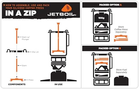 Jetboil Silicone French Press Coffee Maker Camping Stoves, Regular — view 7