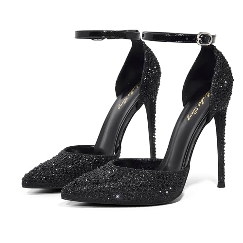 Image of Elisabet Tang 4 Inch Stiletto with Ankle Strap D'Orsay Pumps