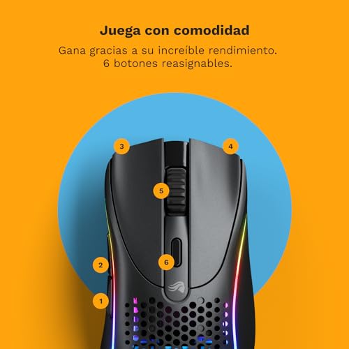 GLORIOUS Gaming Model D 2 Wireless Ratón Gaming inalámbrico - ergonómico, superligero 66 g, 210 h de batería, Sensor óptico 26K, 6 Botones programables, 80 Millones de clics, FPS, MMO, MOBA - Negro - imagen 4