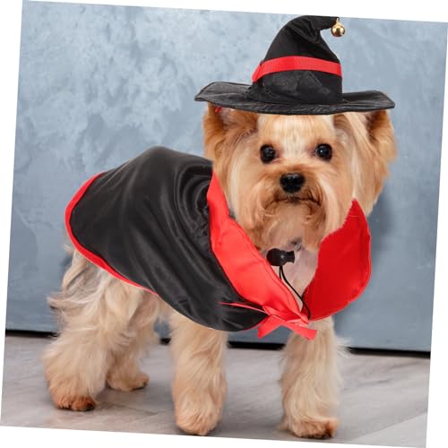 Disfraz Halloween para perros y gatos con capa y cuernos miniatura 2
