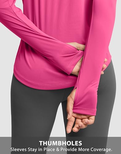 Image of Soothfeel Lightweight Long Sleeve Workout Tops for Women Gym Running Shirts | Quick Dry, Breathable, Moisture Wicking, UPF 50+ Sun Protection, Athletic Shirts for Running, Gym, Exercise, Yoga, Hiking