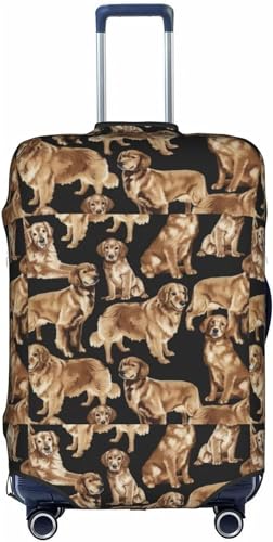 Aliment Golden Retrievers - Funda protectora elástica para maletas de viaje, antiarañazos, de doble cara, 18/24/28/32 pulgadas, White, S