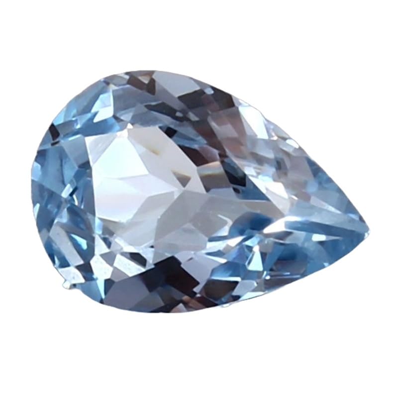 Aigue-marine bleue naturelle poire 13x9mm pour création de bijoux DIY