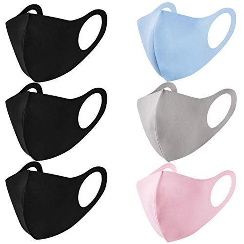 WDNMD Children's Seamless Face Bandanas, Cotton Face Fabric/Protective Isolation for Kids, 3 Layers,Waterproof, Dust-proof,Breathable (6PC)