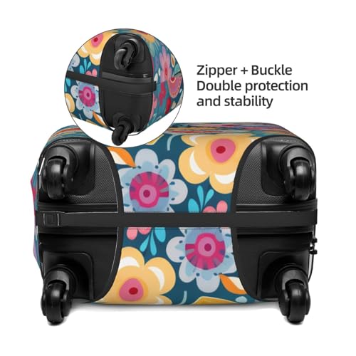 Suitcase Covers for Luggage, Luggage Cover Protector Fits 18-32 Inch Luggages (Love Heart Sunflower, S)3