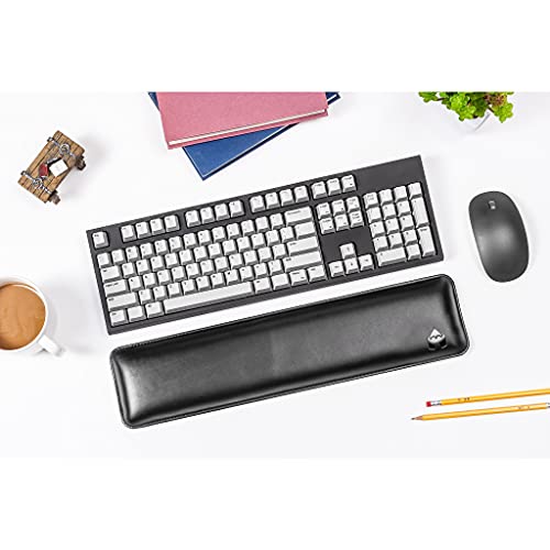 Bailey Full Size By Castle - Leather Ergonomic Computer Wrist Rest Pad For Keyboards With Around 104 Keys - Firm Keyboard Wrist Support For Typists, Gaming, And Heavy Office Use (Nightfall, Full Size) #TOP6