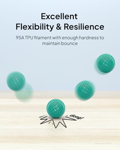 Image of ELEGOO TPU Filament 1.75mm Red 1KG, 95A Flexible Soft 3D Printing Filament 1KG Spool(2.2lbs) Fits for Most FDM 3D Printers