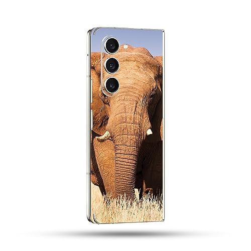 Image of MightySkins Skin Compatible with Samsung Galaxy Z Fold 5 Full Wrap - Elephant | Protective, Durable, and Unique Vinyl Decal wrap Cover | Easy to Apply, Remove, and Change Styles | Made in The USA