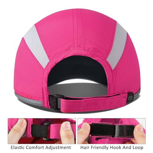 Image of GADIEMKENSD Reflective Folding Outdoor Hat Unstructured Design UPF 50+ Sun Protection Sport Hats for Womens and Mens