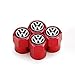 GO-UPP 4PCS VW Logo Metal Car Wheel Tires Valve Stem Caps for All VW Model Volkswagen VW CC Tiguan Jetta Golf MAGOTAN Polo Santana Beetle Phaeton Decorative Accessories