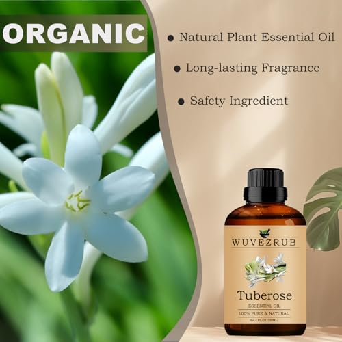 Tuberose Essential Oils 60ML, Organic 100% Pure and Natural Tuberose Essential Oil for Aromatherapy Diffuser - 2 Fl Oz/Tuberose - Image 3