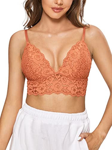 DOBREVA Sujetador Triángulo de Encaje Bralette para Mujer
