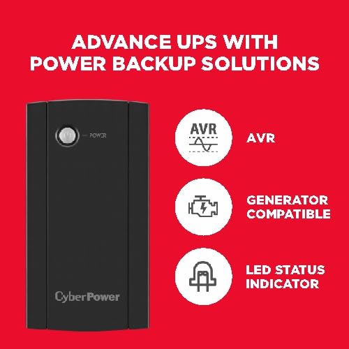 Image of CyberPower Line Interactive /Offline UPS - UT1000E, 1000VA / 600W, 230Vac, an Ideal Power Backup & Protection for Home Office, Desktop PC & Home Electronics
