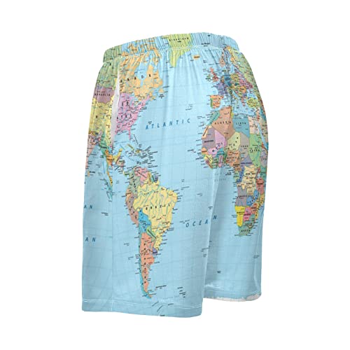 OTVEE Men Pajama Shorts Lounge Sleep Shorts Pajama Bottom Sleepwear Shorts with Drawstring and Pockets4