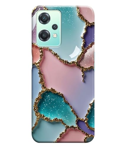 Dugvio Printed Colorful Hard Back Case Cover & Compatible for OnePlus Nord CE 2 Lite 5G | Marble Effect (Multicolor) - D6152