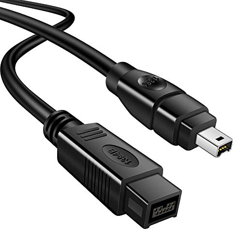 Yeung Qee FireWire cabo 800 a 400 de 1,8 m, IEEE 1394B 9 pinos macho para cabo macho de 4 pinos para