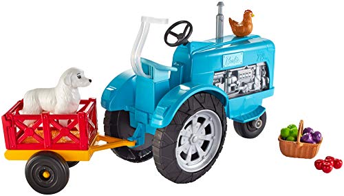 barbie doll and tractor