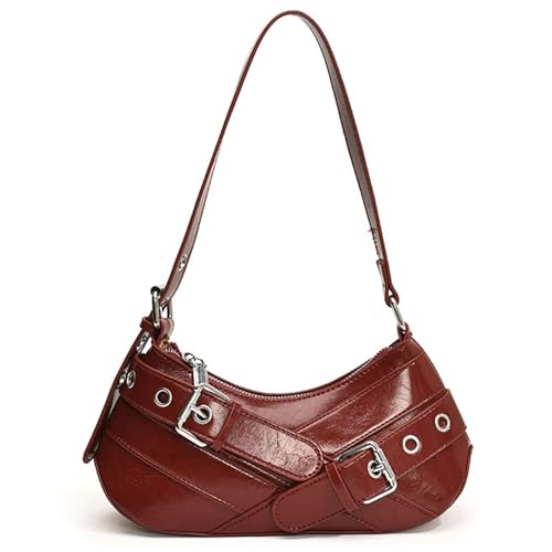 Sac bandoulière bordeaux tendance idéal au quotidien avec zip solide