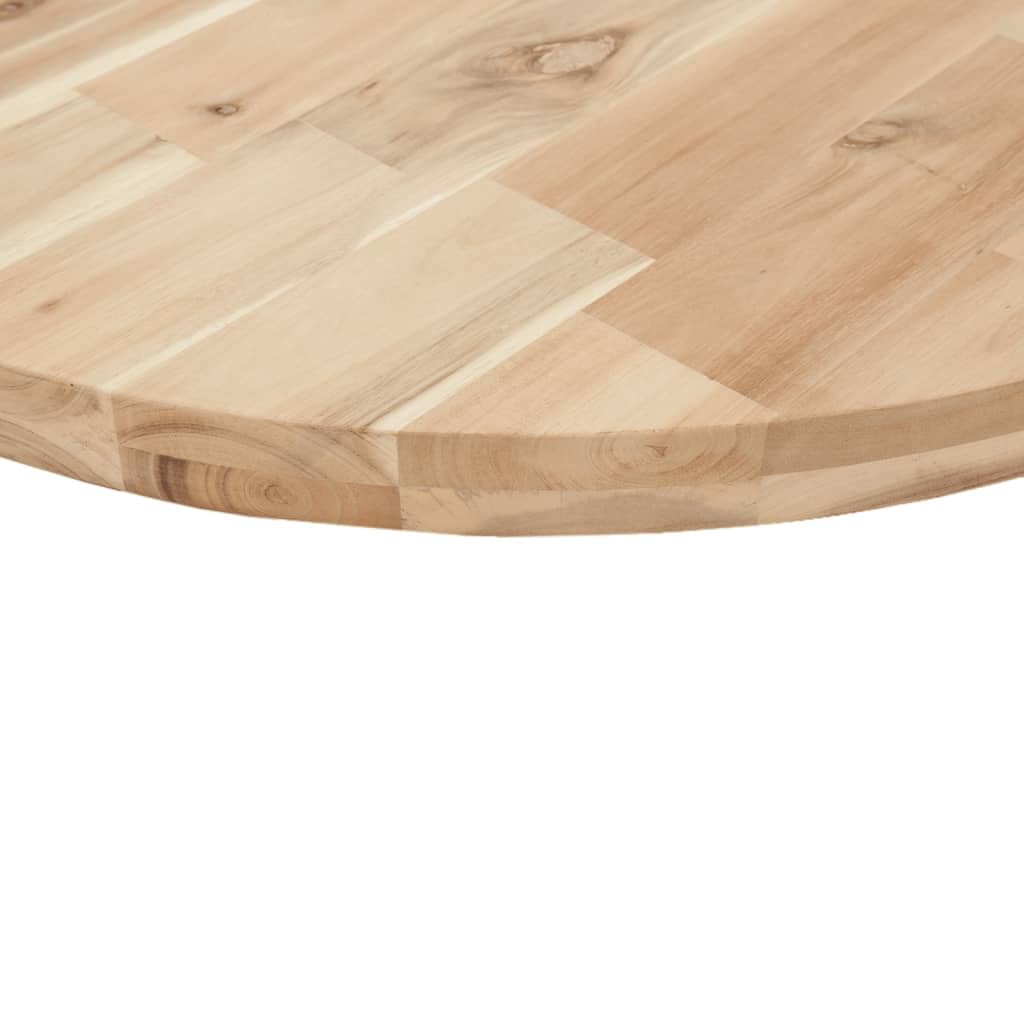 Piano da tavolo rotondo, diametro 50 x 4 cm, in legno massiccio di acacia, per tavolo da pranzo, piano di lavoro, mobili fai da te, accessorio per costruire e ristrutturare