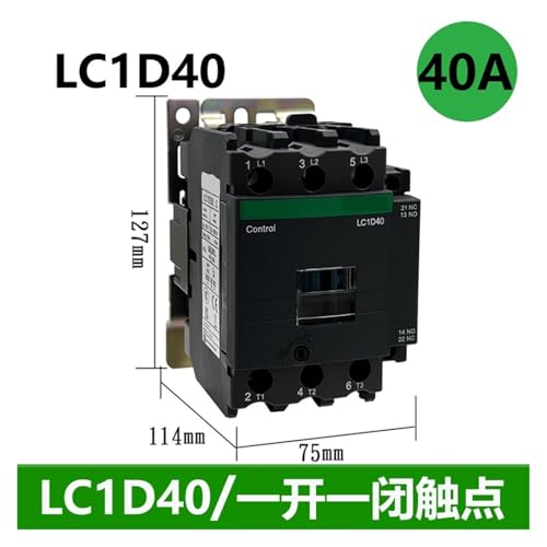 Contacteurs CA LC1D40 40A AC220V relais de puissance triphasé rail DIN LC1-D