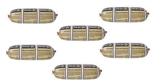 Bakalars Braunschweiger - Creamy Liver Sausage - 60 oz Total - 6 ct - 10 oz Each