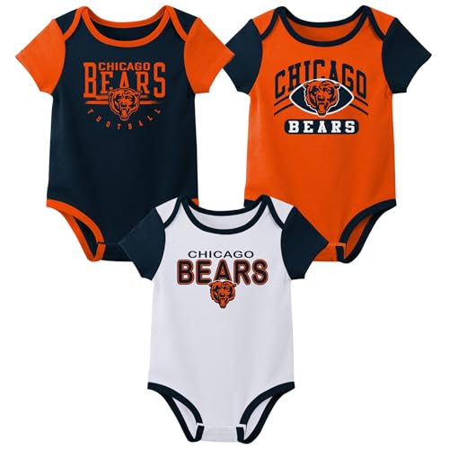 Image of Outerstuff NFL Teams Newborn Baby and Infant Short Sleeve Bodysuit Variety 3-Pack (0-18m)