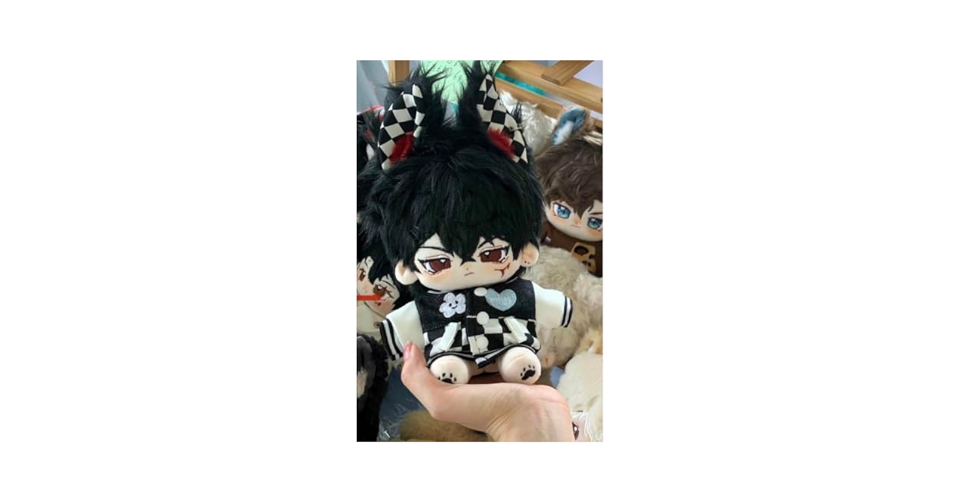 Amazon.co.jp: 20cm無属性着せ替えぬいくるみ 黒髪 耳付き
