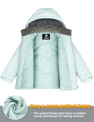 GEMYSE Kids Winter Jacket Waterproof Boys Girls Ski Jacket with Hood Windproof Warm Fall and Winter Outerwear3