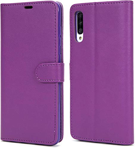NWNK13 Samsung A70 Phone Case Premium Leather Flip Case Book Wallet Case Card Holder Media Stand Shock Proof Protective Phone Cover Compatible for Samsung Galaxy A70 Purple