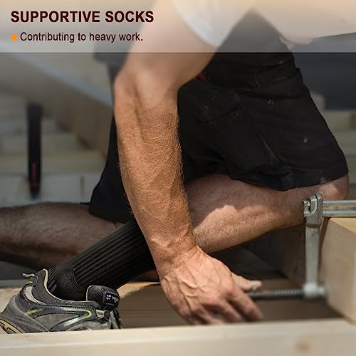 Image of BULLIANT Men 6-Pack Athletic Compression Crew Socks for Running Gym Sports