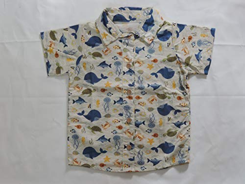 camisa masculina tecido estampado (ESTAMPADO FUNDO DO MAR, 2)