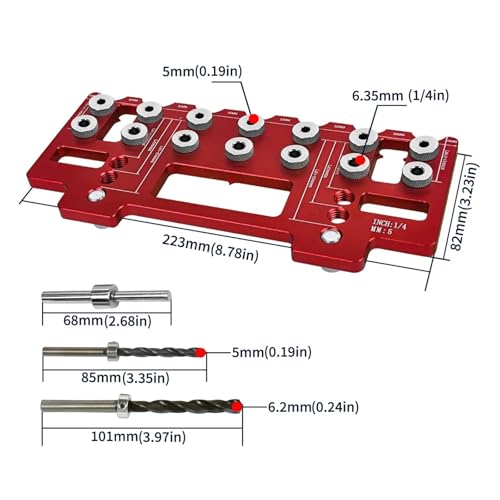 Gabarit perçage étagère et guide de perçage pour tourillon en aluminium - 5