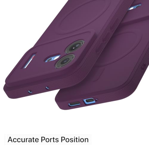 Image of Pikkme Back Cover for Nothing Phone 4b 5G Soft Matte Silicone Mag-Safe Design (Mag-Safe Not Support) Camera Protection | Slim Fit Bumper Cover (Purple)