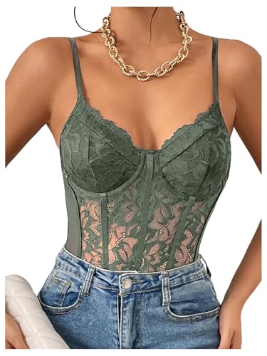 トップス WILLFULLY lace cropped bustier cami 51qrxShc8WL.jpg