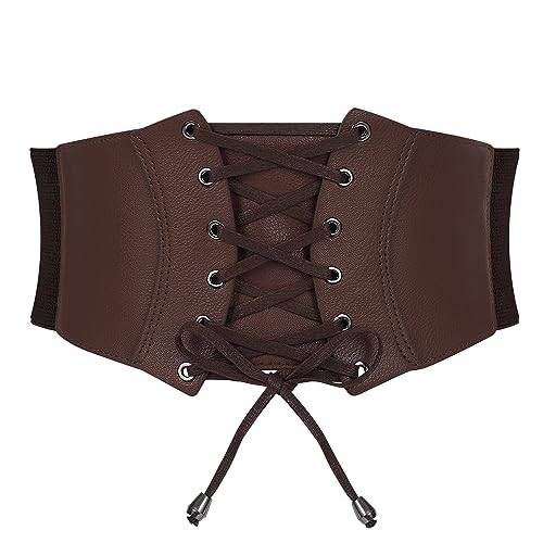 Ceinture corset à lacets élastique grand confort style vintage pour femme