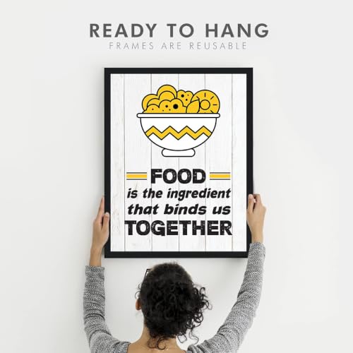 Image of Chaka Chaundh - Kitchen Posters for Wall - Kitchen posters framed - Dining quotes wall frames - Posters for kitchens quotess decor - Food quotes wall hanging (sou)