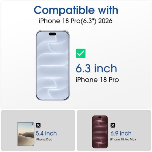 amFilm OneTouch for iPhone 18 Pro 6.3'' Screen Protector Tempered Glass - image 2